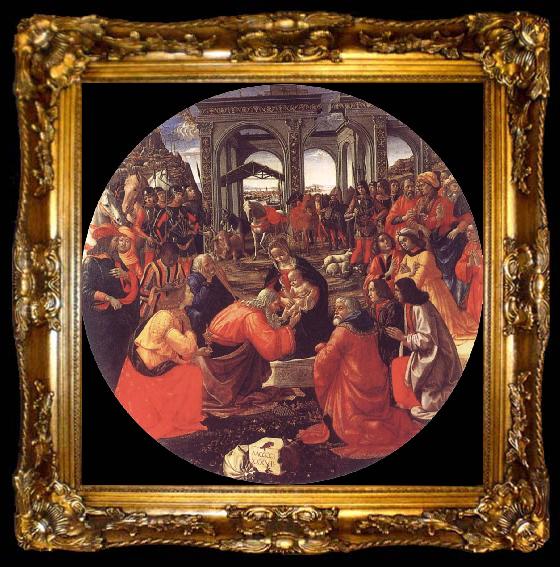 framed  Domenico Ghirlandaio The adoration of the Konige, ta009-2